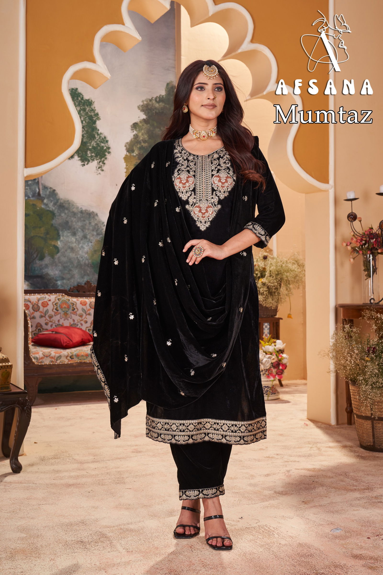 Mumtaz By Afsana Velvet Readymade Suits Wholesale Shop In Surat 